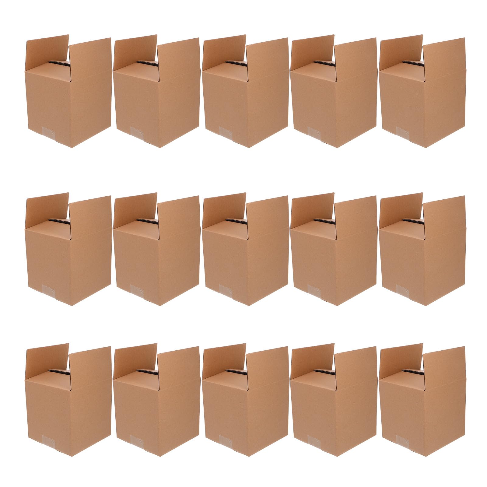 15 Stück Quadratische Wellpappkartons 15X15X15cm Braun Stabile Versandkartons für Kleine Artikel Platzsparend Wiederverwendbar Verpackungslösung für Online Händler