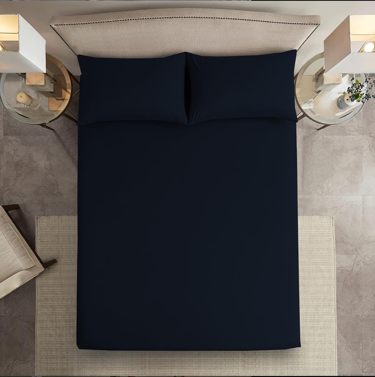 HADI LONDON Microfibre Fitted Sheet Single Double King and Super King - Image 4