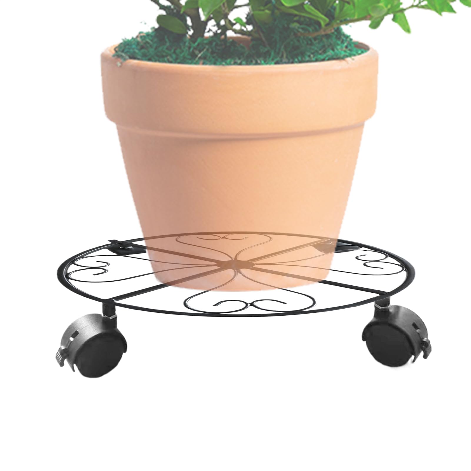 Carro para plantas para mover maceteros pesados sin esfuerzo gracias a su base enrollable