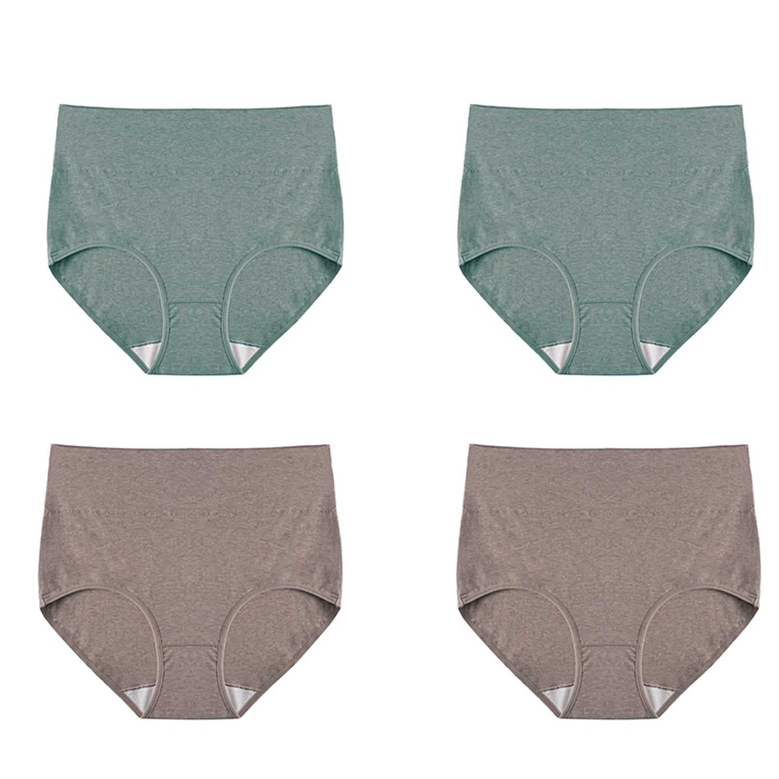 Wysokiej jakości bawełniane majtki ciążowe Pakiet 4 brak pokazu wysokiej talii majtki bielizna stretch Postpartum Maternity Figi(Color:1,Size:M)