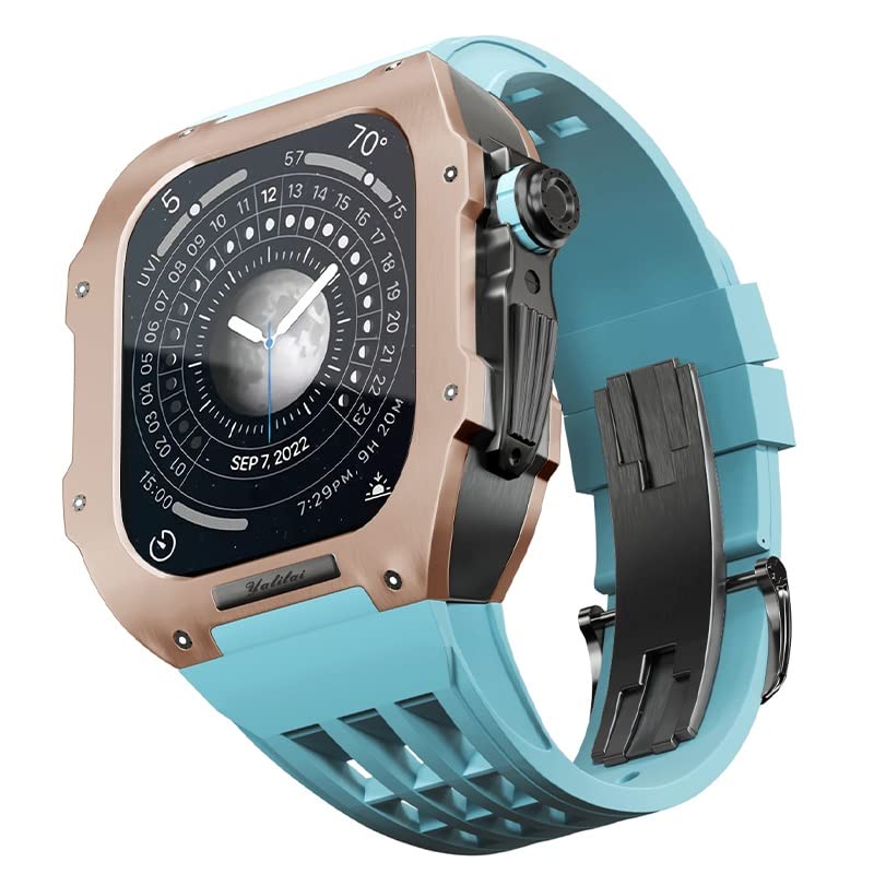 SCHIK Bracelet en caoutchouc et lunette en titane Apple Watch 8