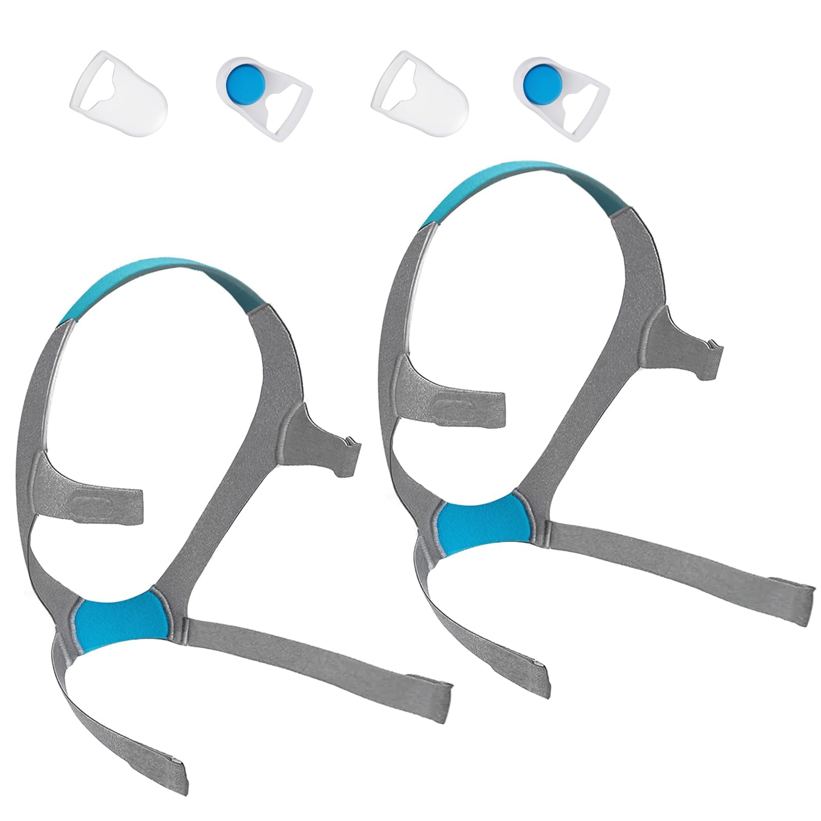 Airfit F20 Headgear Medium with Clips, 2-Pack Replacement CPAP Mask Headgear Straps with Clips CPAP Supplies for Airfit/AirTouch F20 (Without Mask)