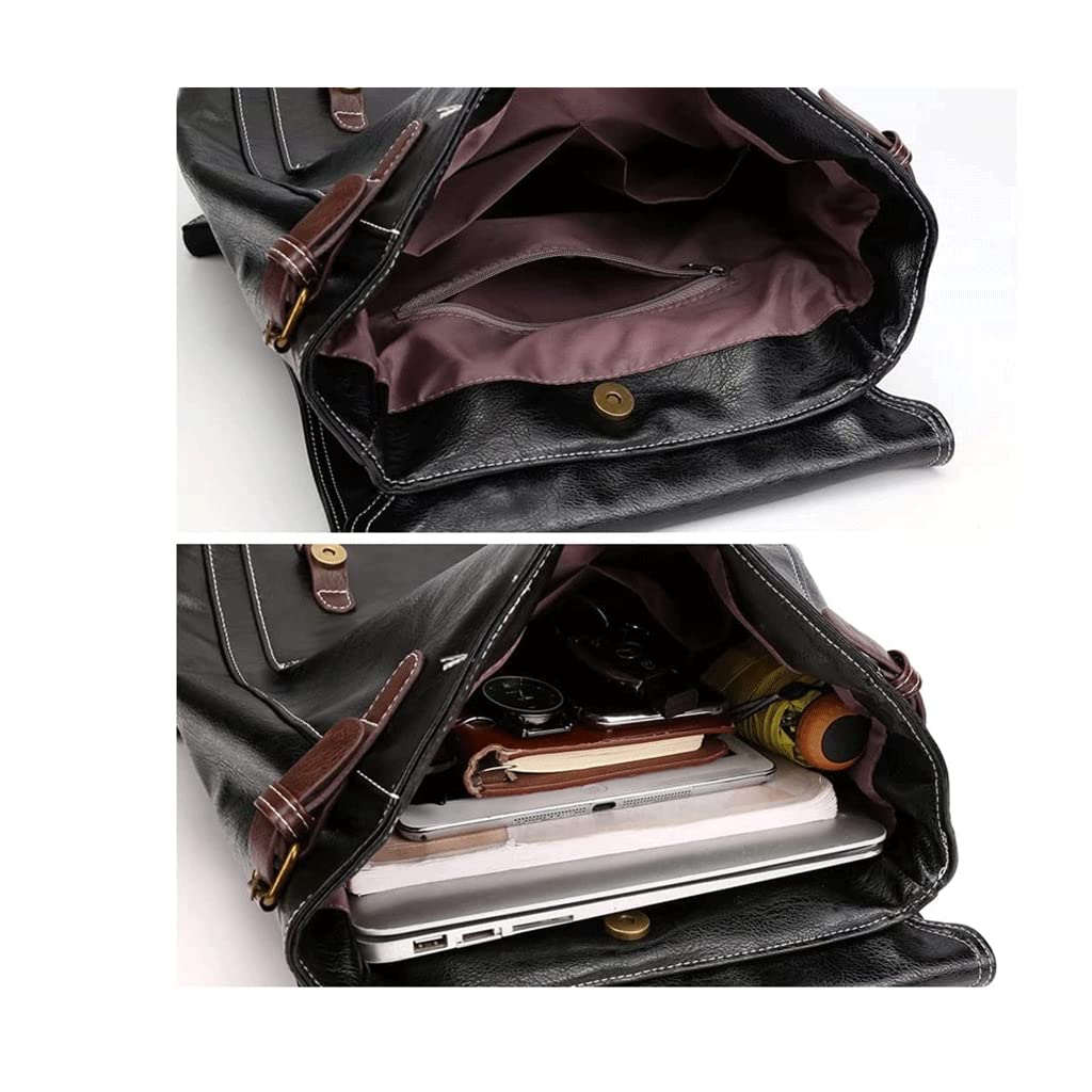 Leren rugzak 14 inch lederen laptoprugzak Mode herenrugzak voor unisex winkelen, zakelijk, studentendagrugzak