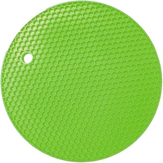 4 manteles Individuales Gruesos en Forma de Panal, Resistentes al Calor, Antideslizantes, Posavasos para Cocina y Comedor, Color Naranja (Verde, Talla única)
