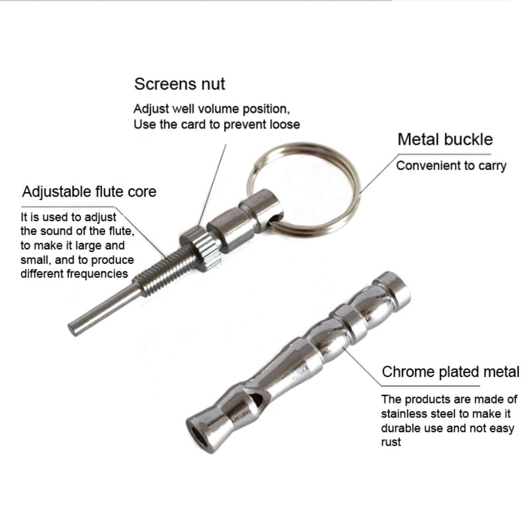 PnM Dog Pet Stainless Steel Dog Puppy Whistle Portable & Adjustable Sound Key Dog Training Whistle 1