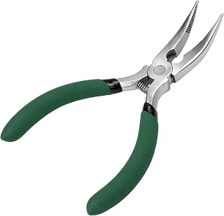Chicken Feet Boneless Pliers Stainless Steel Bone, Portable Remover Tongs for Duck Goose Claw Boning, Heavy Duty Carbon Kitchen Tool with Curved Nose Spring Loaded Nonslip Grip for Home Restaurant