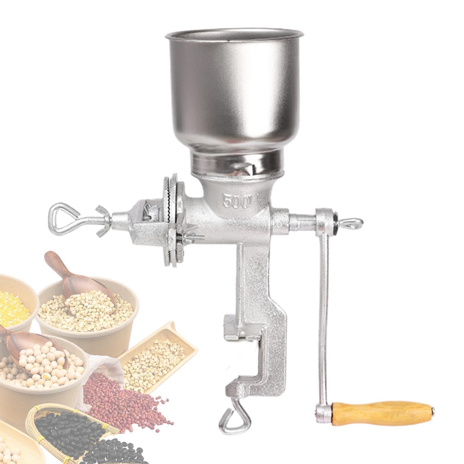Mais Macinino Manuale A Manovella Regolabile In Ghisa | Mulino Per Farina Per Cucina Casa Panetteria Fattoria Tortillas Pane Impasto Caffè tura Preparazione Uso Commerciale