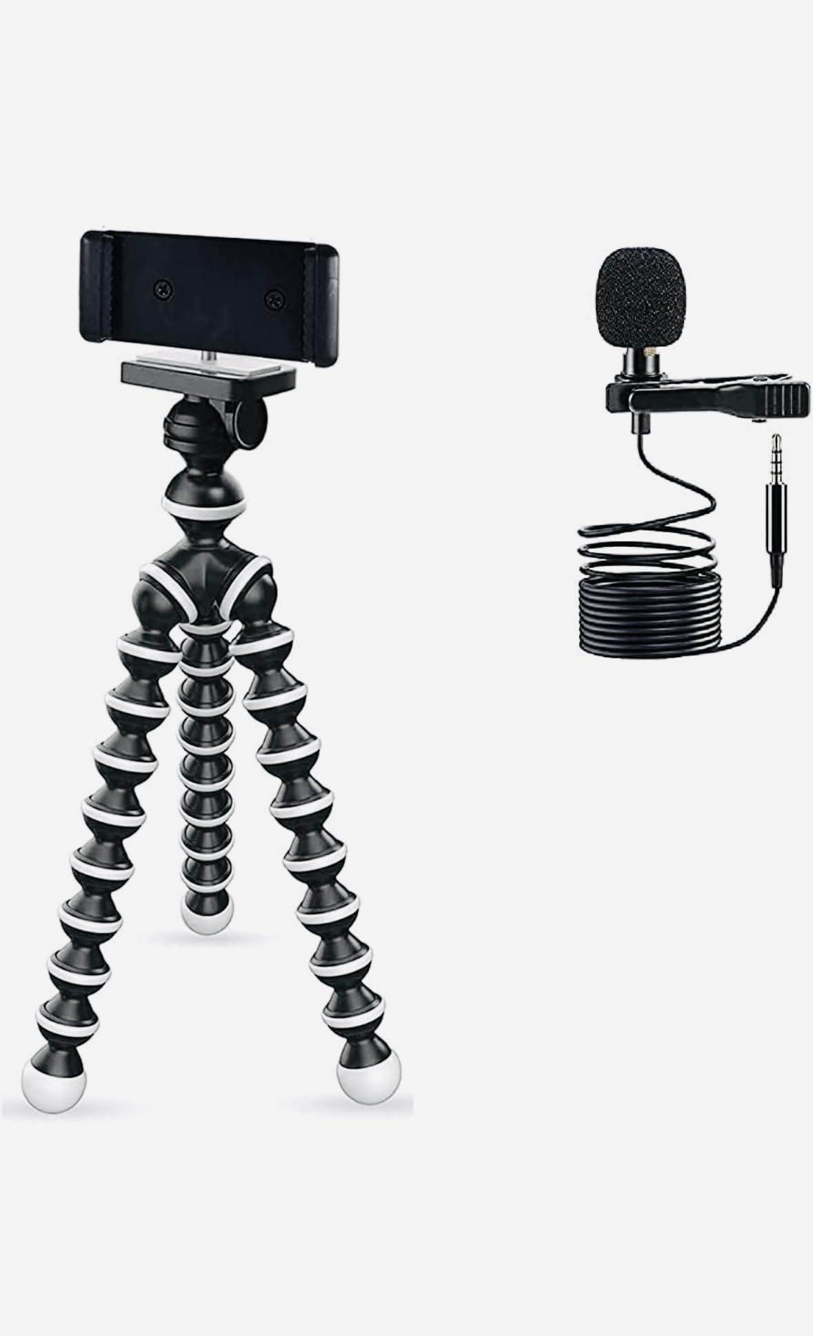 1.Tripod/Mini (13 Inch) Tripod for Mobile Phone with Phone Mount Flexible Gorilla Stand for DSLR & Action Cameras with Professional Collar Mic for YouTube Grade Lavalier Microphone Combo Offer. (B0D9ZPXCL2) Amazon Price History, Amazon Price Tracker