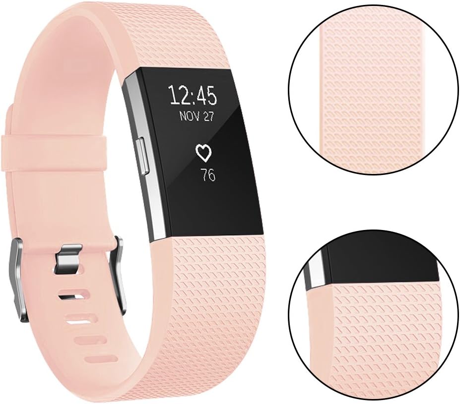 Vancle Replacement Bands Compatible for Fitbit Charge 2, Classic & Special Edition Adjustable Sport Wristbands for Women Men