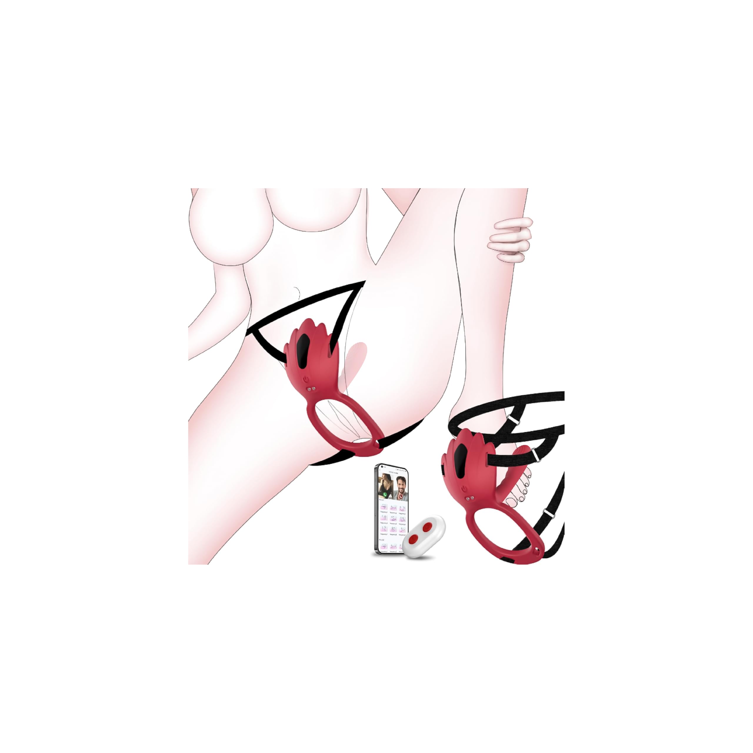 Juguetes sexuales para adultos, vibrador portátil para bragas, juguete sexual femenino mejorado, 9 modos de vibración, anillo vibrador para pene, estimulador de clítoris, juguete sexual para parejas, vibradores con control remoto por aplicación para mujeres y hombres, placer sexual.