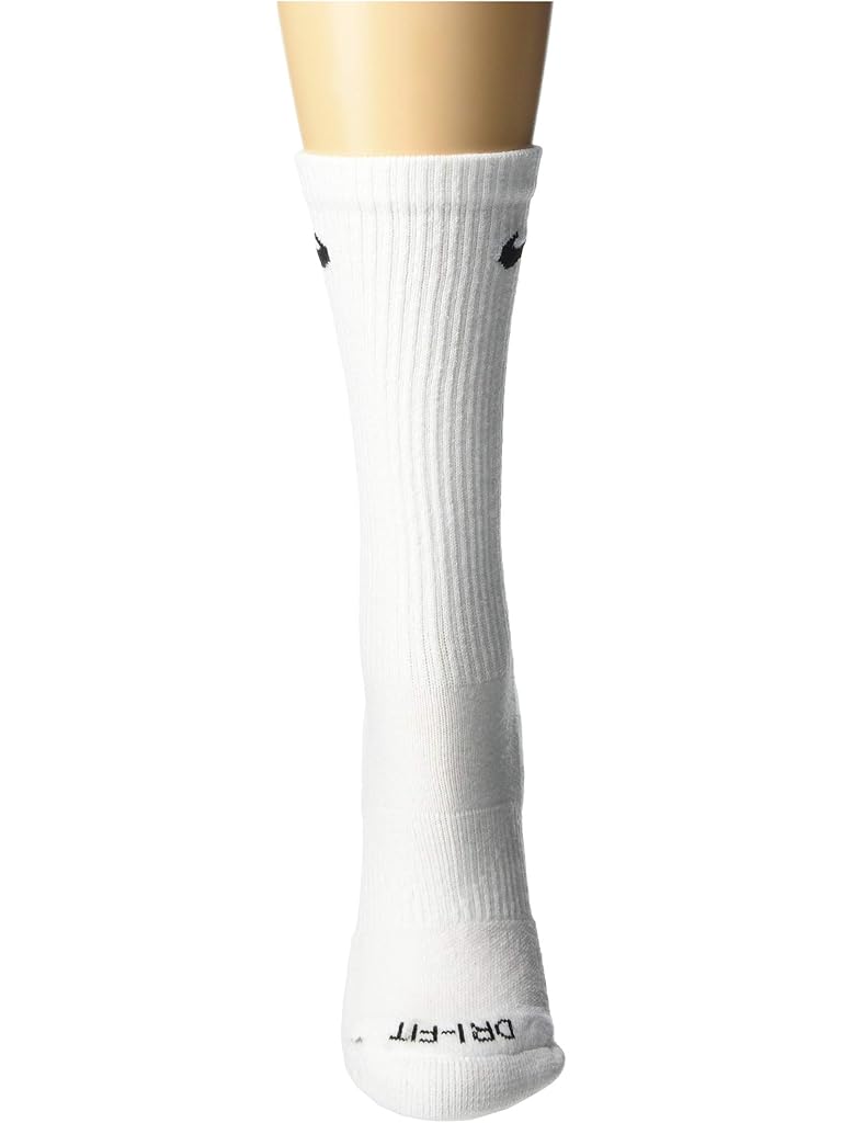 Black Nike Everyday Plus Cushion Crew Socks 3-Pair Pack
