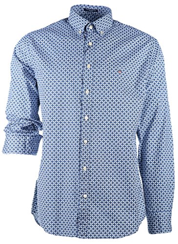GANT Pinwheel Star Print Shirt Camicia, Blu (Classic Blue), Medium Uomo