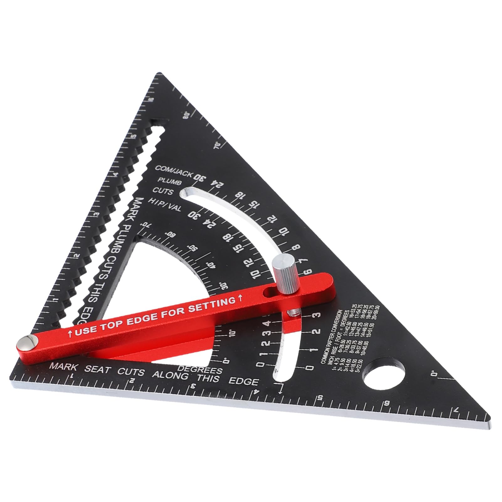 Escuadra Triangular Ajustable de Aleación de Aluminio 7 Pulgadas Negra