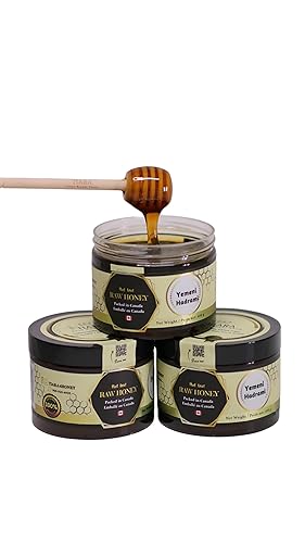 TIARA Miel de Hadrami Yemení – 100% cruda, pura y natural, certificado CFIA, sin pasteurizar, empaquetada en Canadá, calidad premium, 14 onzas