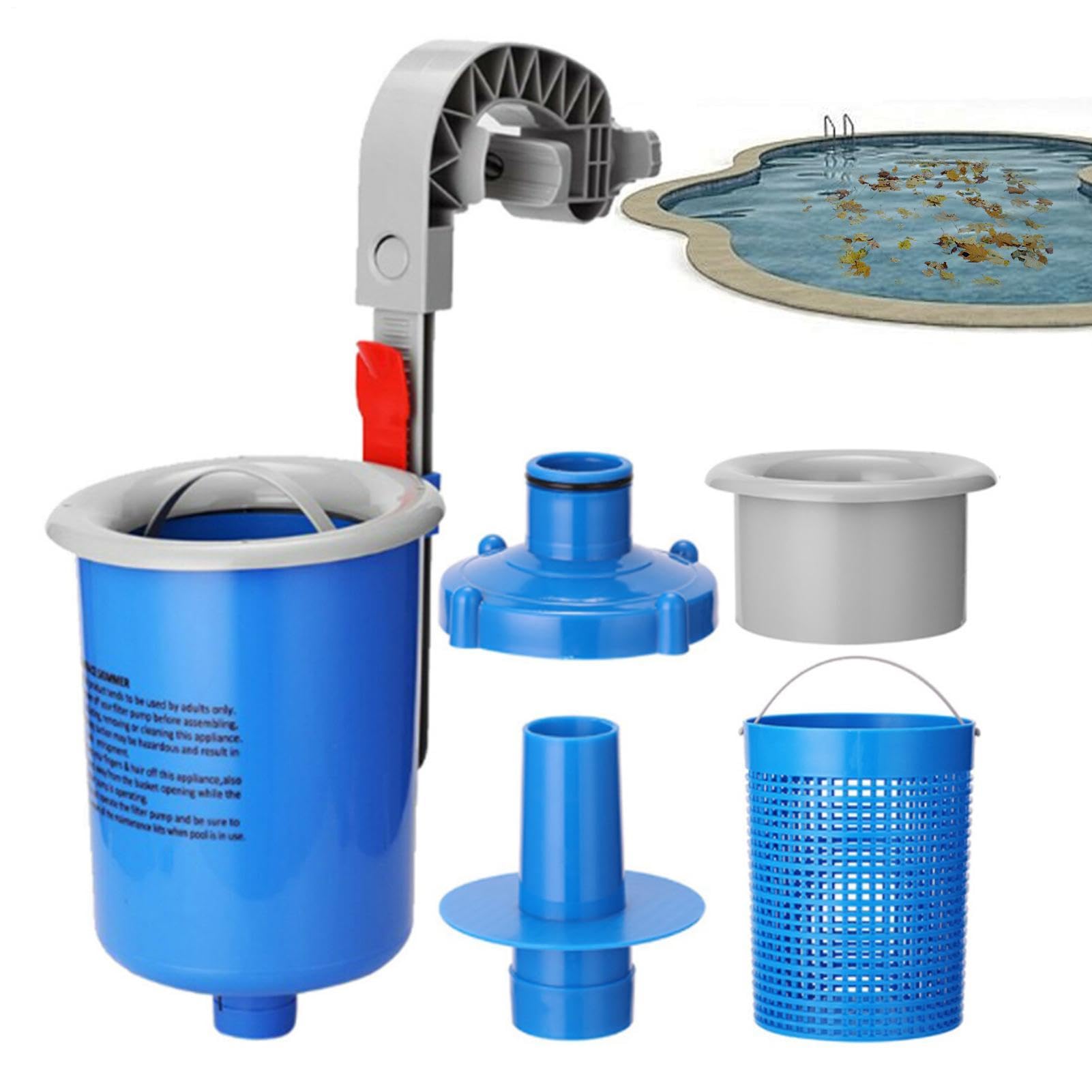 Skimmer Galleggiante per Piscina Pulizia Automatica | Skimmer Automatico Piscina Fuori Terra Pulizia Per Esterno Giardino Cortile E Terrazza Casa Hotel Appartamento