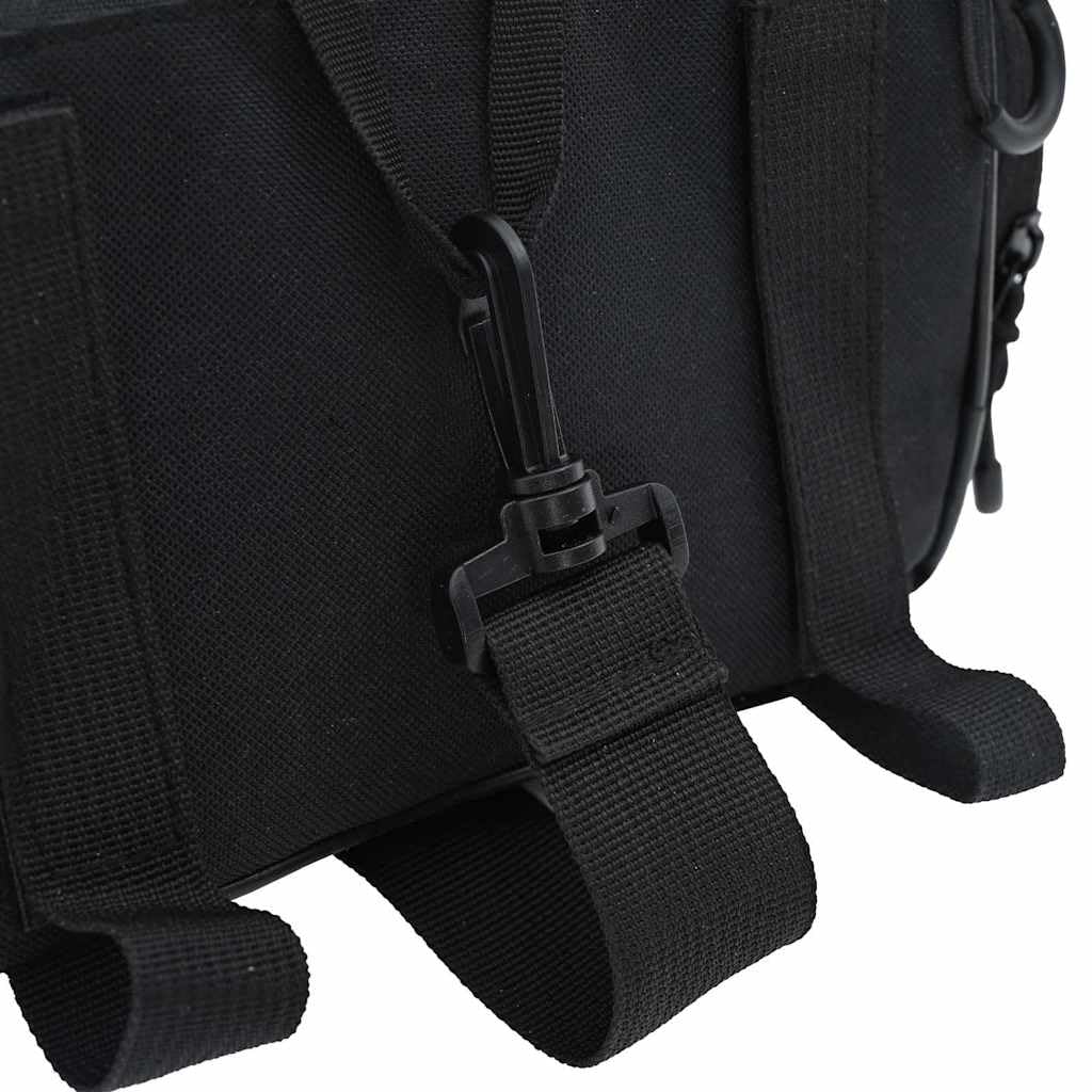 Torba rowerowa czarna z poliestru 38 x 21 x 16 cm, przenośna, wodoodporna, na akcesoria rowerowe, dojazd, do aktywności na świeżym powietrzu, na wycieczki, rower górski i rower trekkingowy