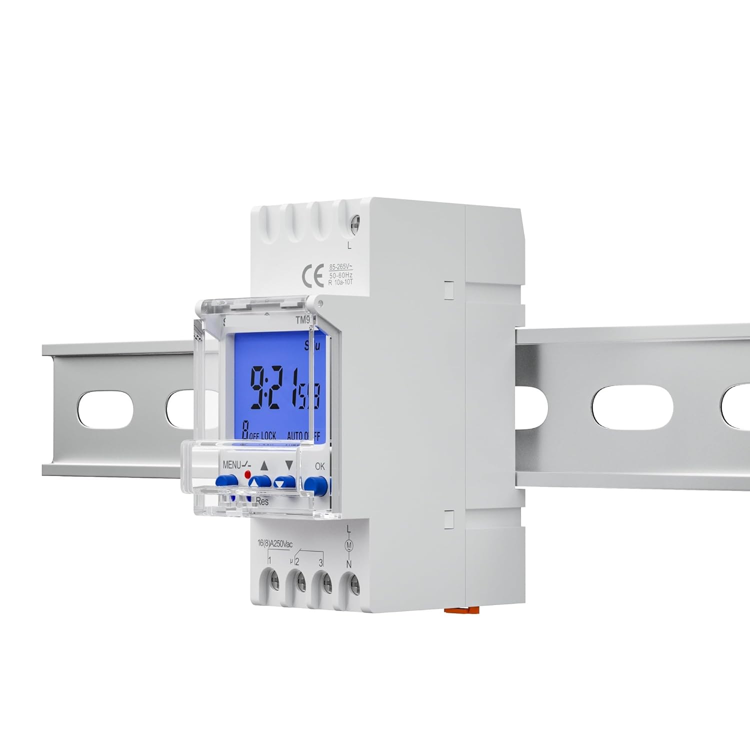 Bivolt Voltage Input Big LCD Display with Backlights 7 Days Programmable Time Switch with Second Interval Time Relay Control 1Pcs(One Channel 16A)