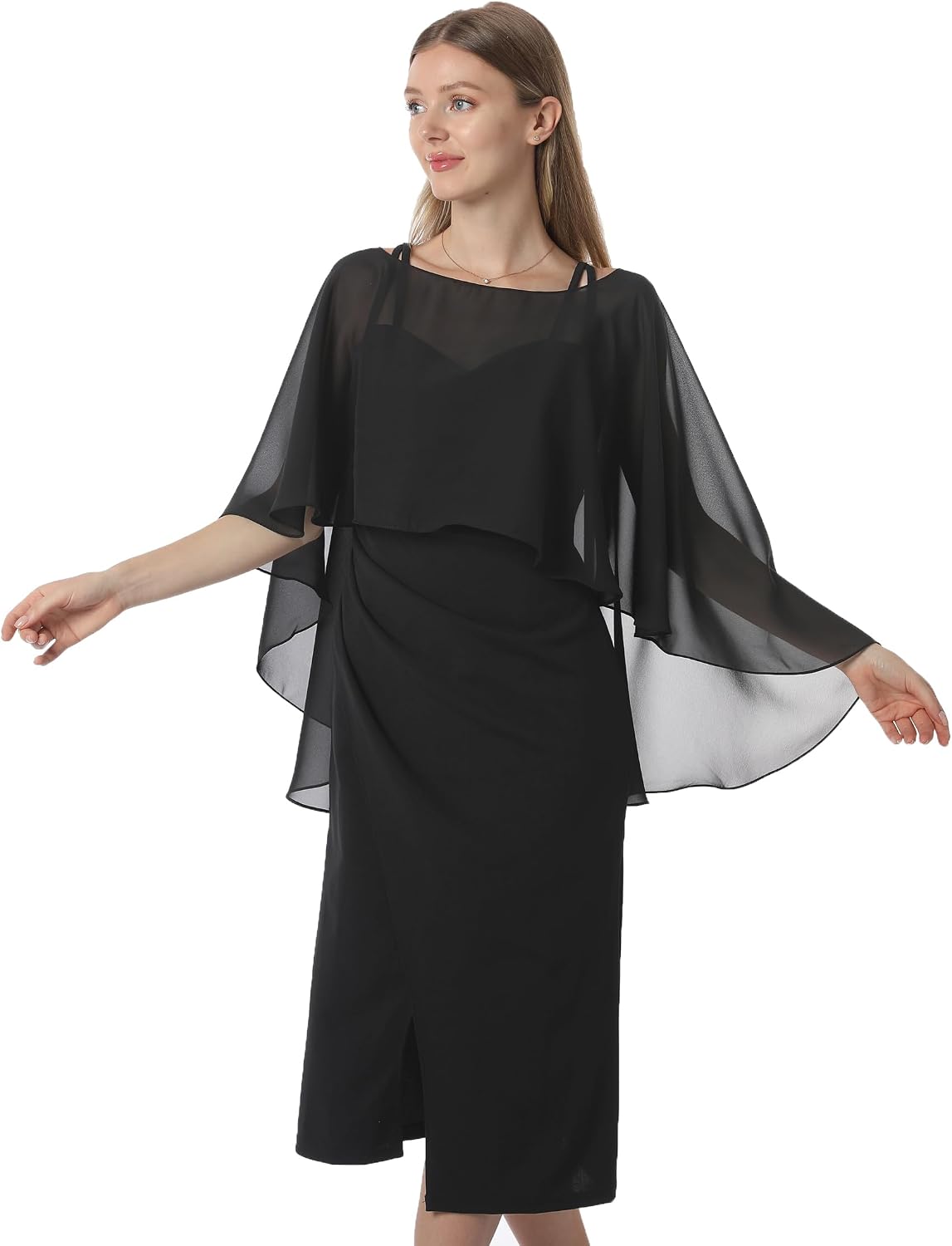 Capelets for women Chiffon Cape Shawls and Wraps for Evening Dress Wedding Capes Cover Up