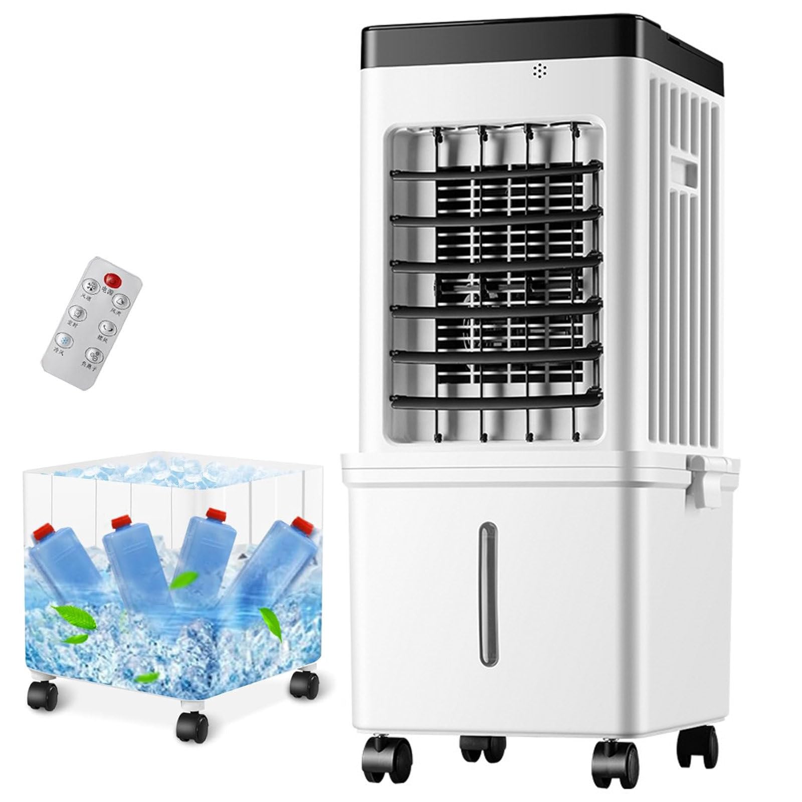 NYANS Hoseless Portable Air Conditioner, 15L Ventless 3-In-1 Energy Efficient Chiller With 3 Adjustable Speeds, Compact Lightweight Cooling Device For Home And Office