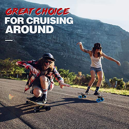 Beleev Skates Iniciantes Infantil, Cruiser Skateboard Completo de 69 Cm para Crianças Adolescentes A