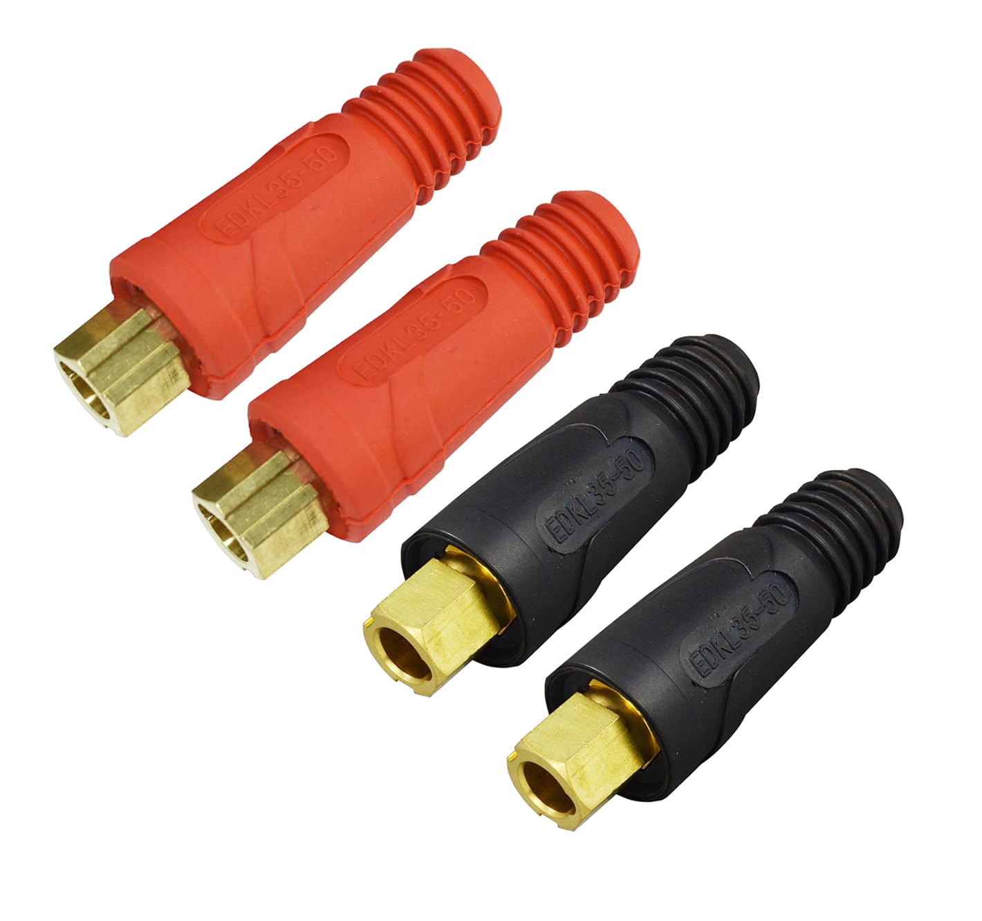 RIVERWELD TIG Welding Cable Panel Connector Socket EDKL35-50 315Amp with Black and Red Colour Dinse-Style Quick Fitting 4pcs