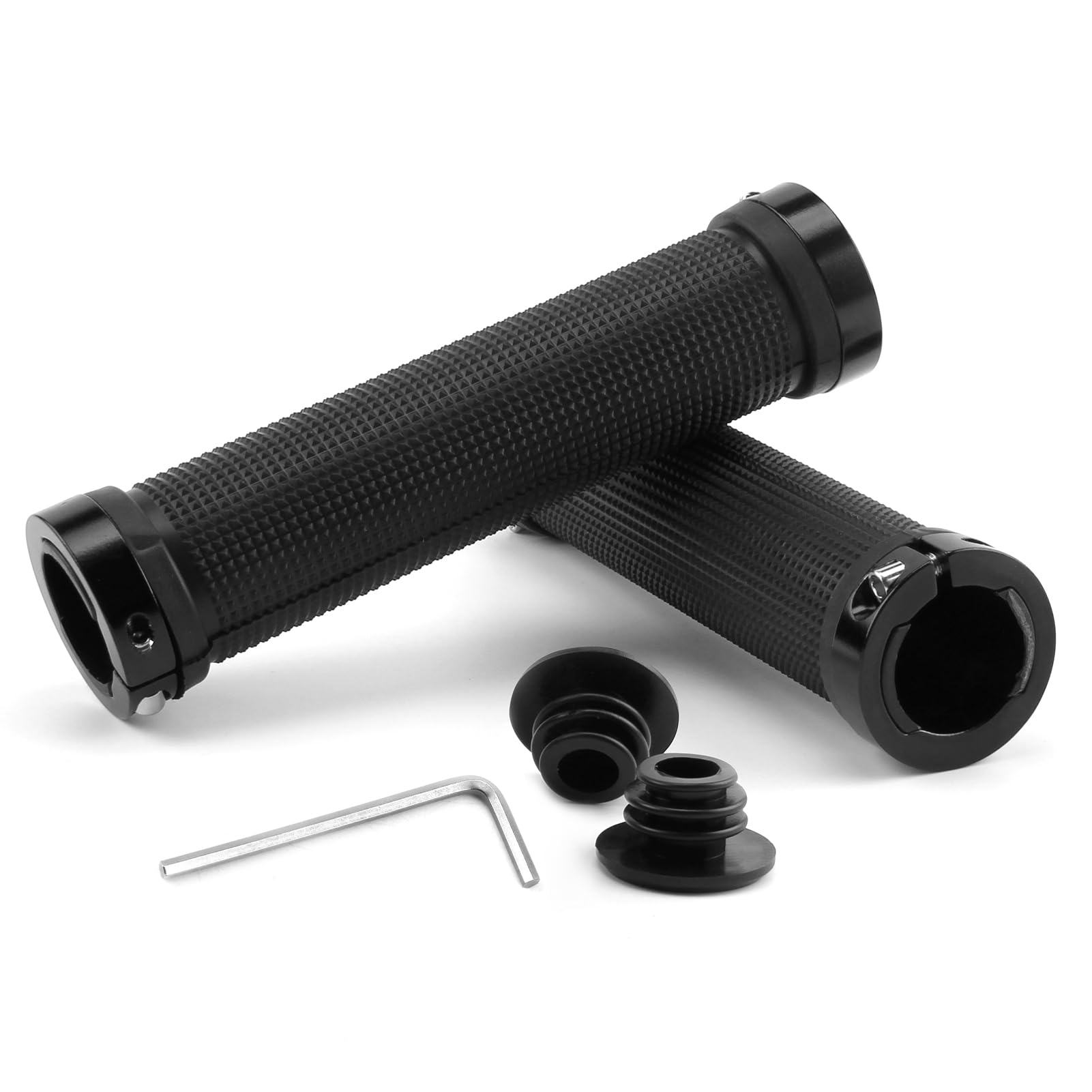 Poignées Vélo Antidérapantes Verrouillables Aluminium | Poignées Scooter VTT 20-22mm | Confort & Amortissement Chocs