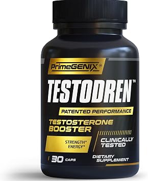 PrimeGENIX Testodren Advanced Testosterone Booster for Men Natural Stamina, Endurance, Energy & Strength Enhancing Supplement Lean Muscle Builder Sports Nutrition Testosterone Booster