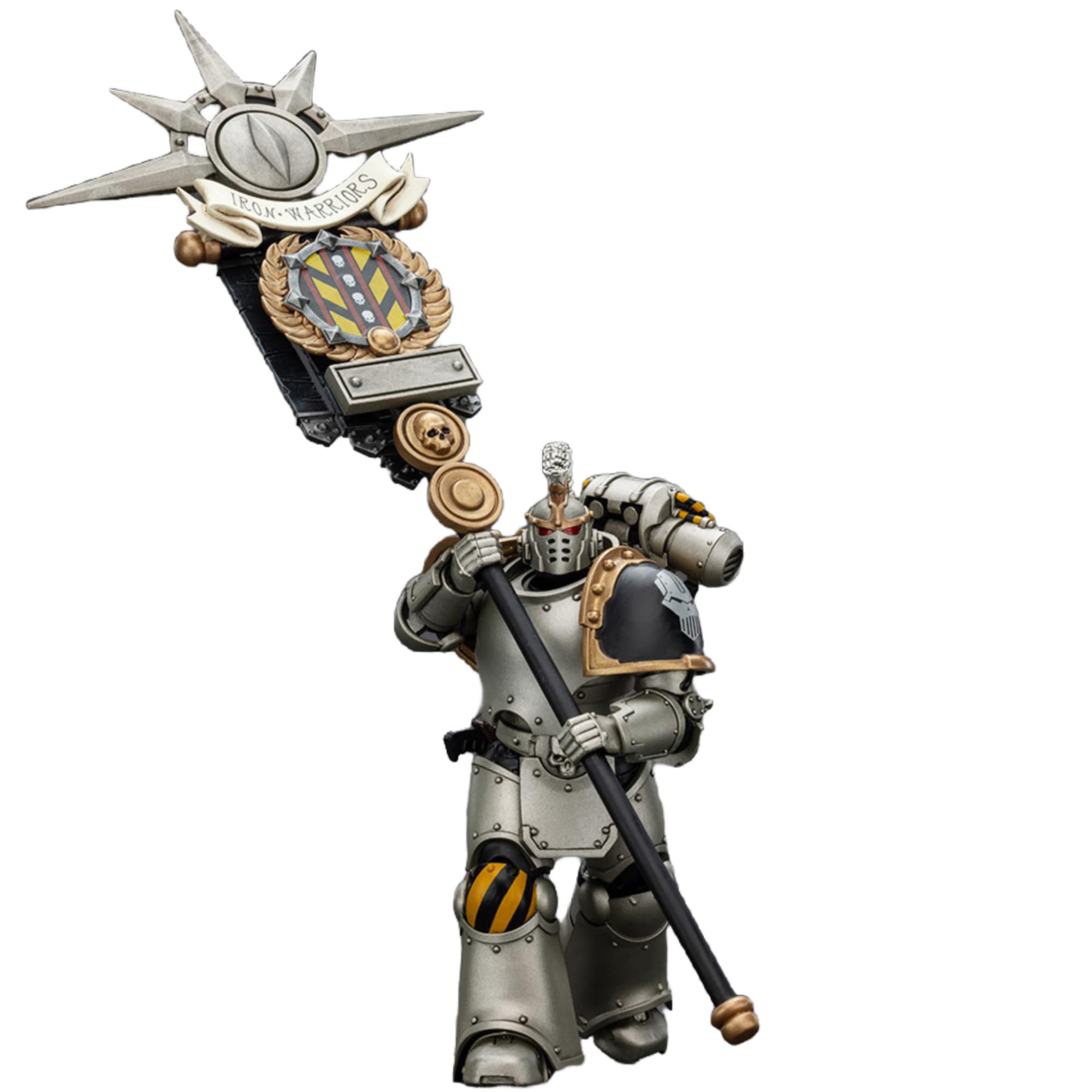 TOYVERSE JOYTOY 1/18 Figurka akcji Warhammer The Horus Heresy, Iron Warriors Command Squad Chosen with Legion Standard, ruchome stawy Model postaci