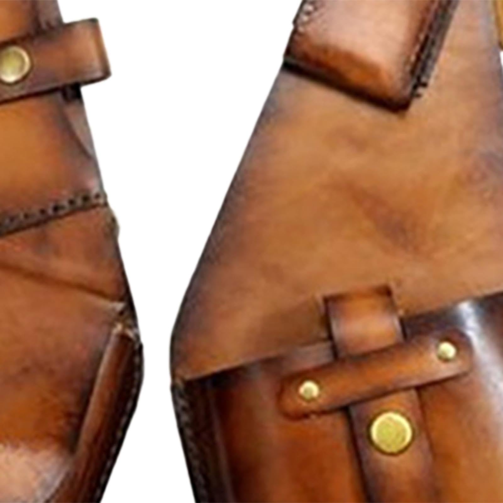 Deevoka Underarm Shoulder Bag Steampunk Wallet Organiser for Men Women Costume Parties, Brown