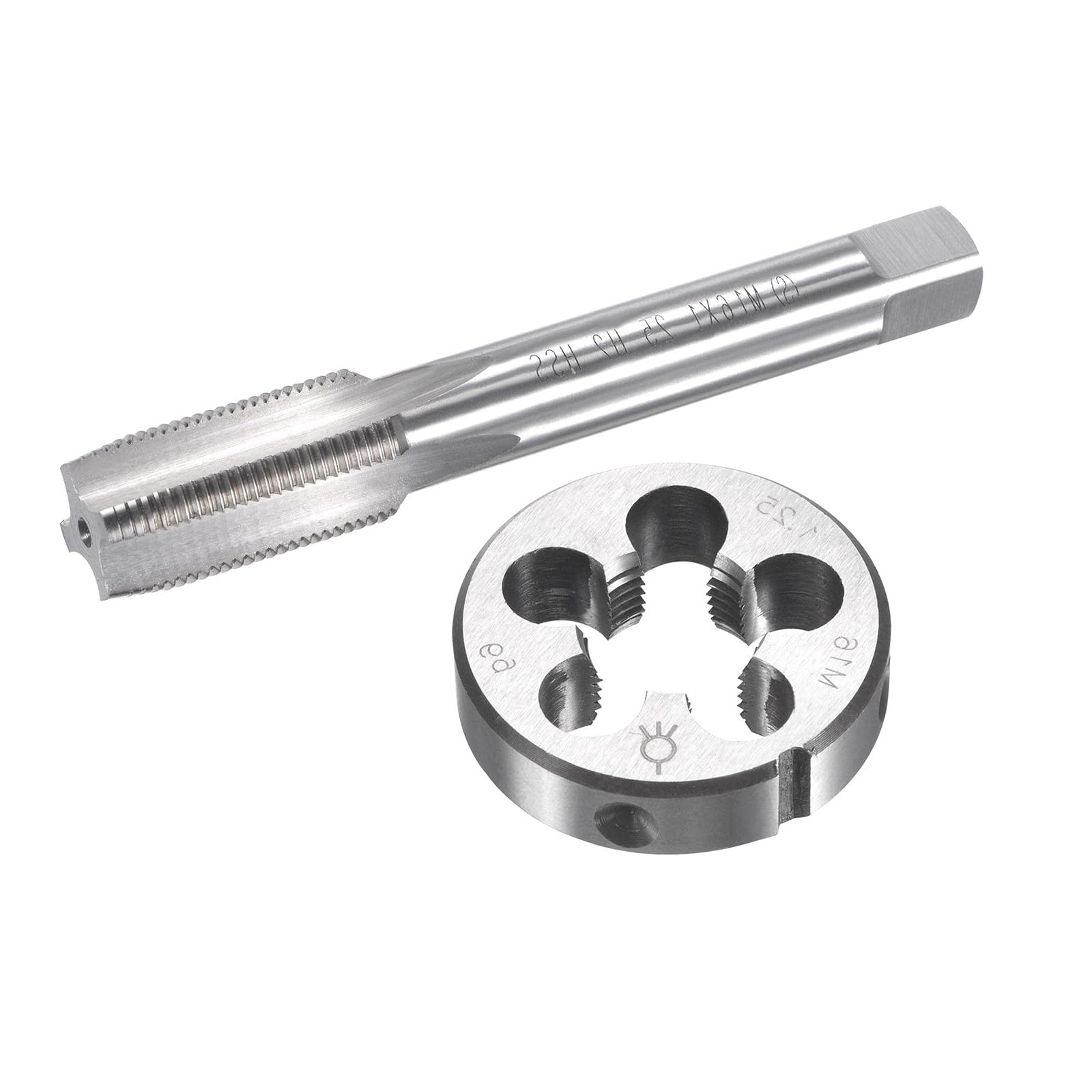 MACHSWON M16x1.25mm Metric Tap and Die Set,Machine Thread Screw Tap with Round Threading Die,Tap & Die Kit for Nut Screw Bolt Thread Repair