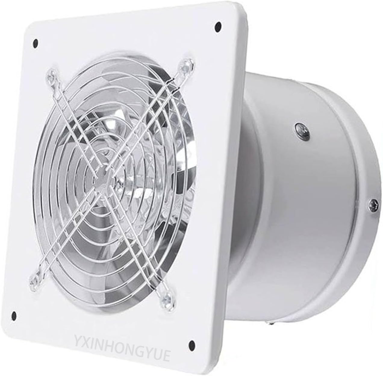 7-Blade Bathroom High Speed Silent Exhaust Fan 220V 110V Portable Garage Ventilation Fan Smoke Exhaust Fan Wear-Resistant and Rust-Proof(White)