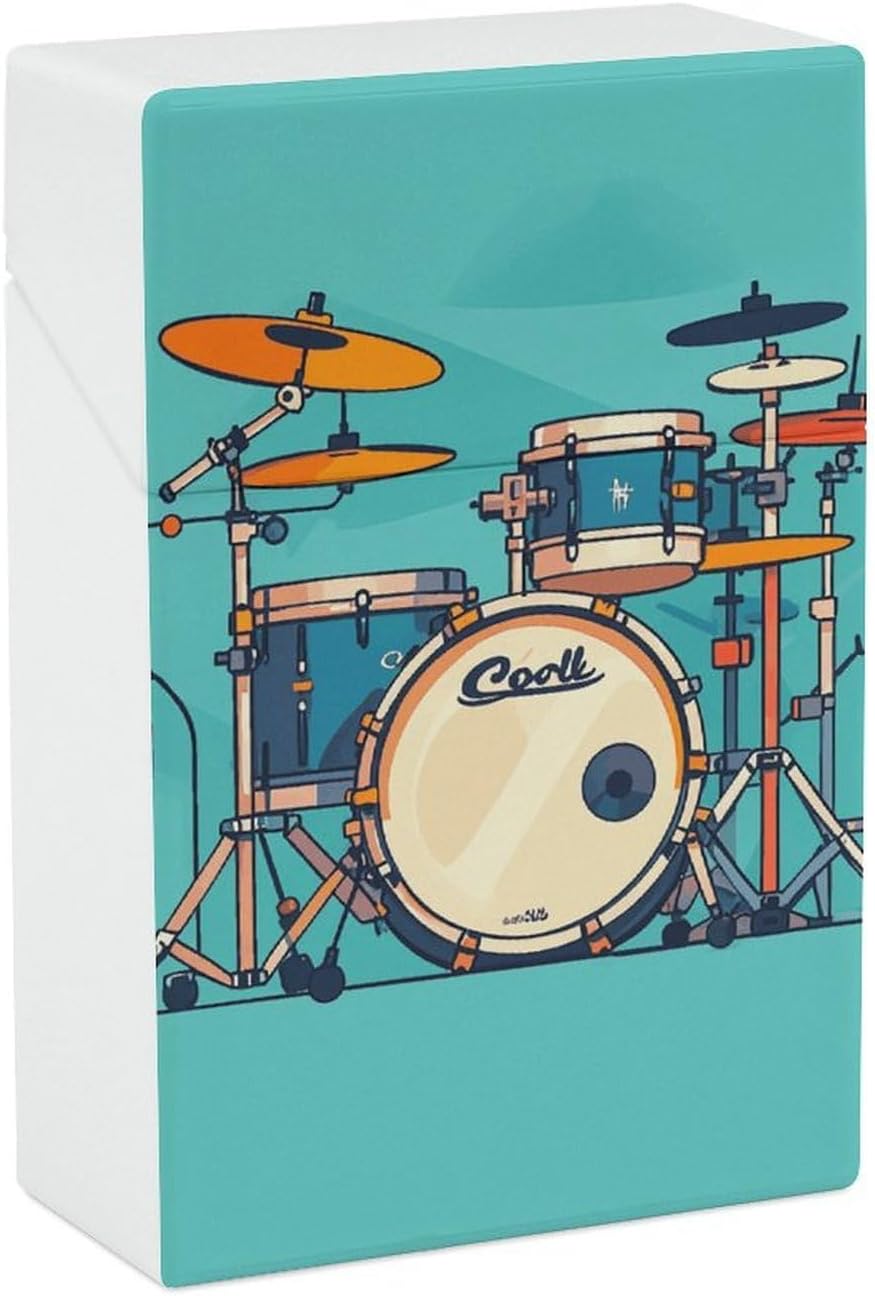 Cool Drum Set Cigarette Case Waterproof Box 20 Capacity Crushproof Plastic Cigarette Holder Cases Container Storage Smoking Accessories for Women Men