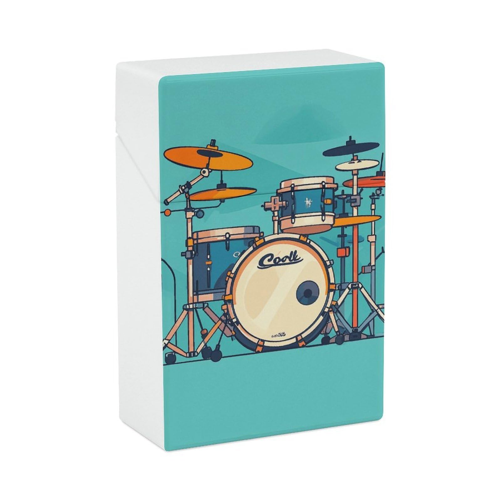 Cool Drum Set Cigarette Case Waterproof Box 20 Capacity Crushproof Plastic Cigarette Holder Cases Container Storage Smoking Accessories for Women Men