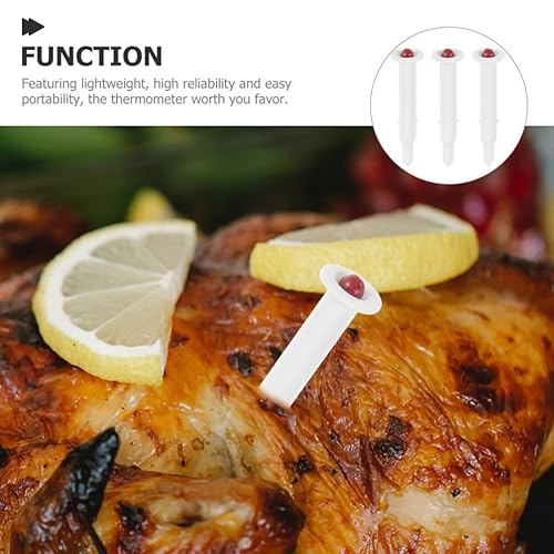 Miniatura 9 de Yardwe Termómetro de carne emergente, 3 unidades, termómetro de aves de corral, medidor de temperatura de pollo asado, temporizador de aves de