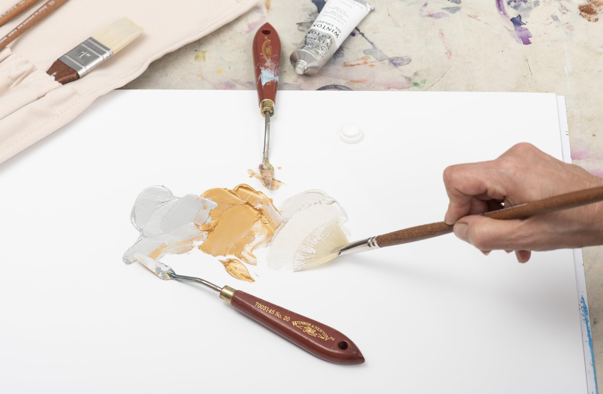 Winsor & Newton Winton Oil Color Paint, Studio Set, 10 x 37ml Tubes, Blue,Red,White, 12 Piece Set