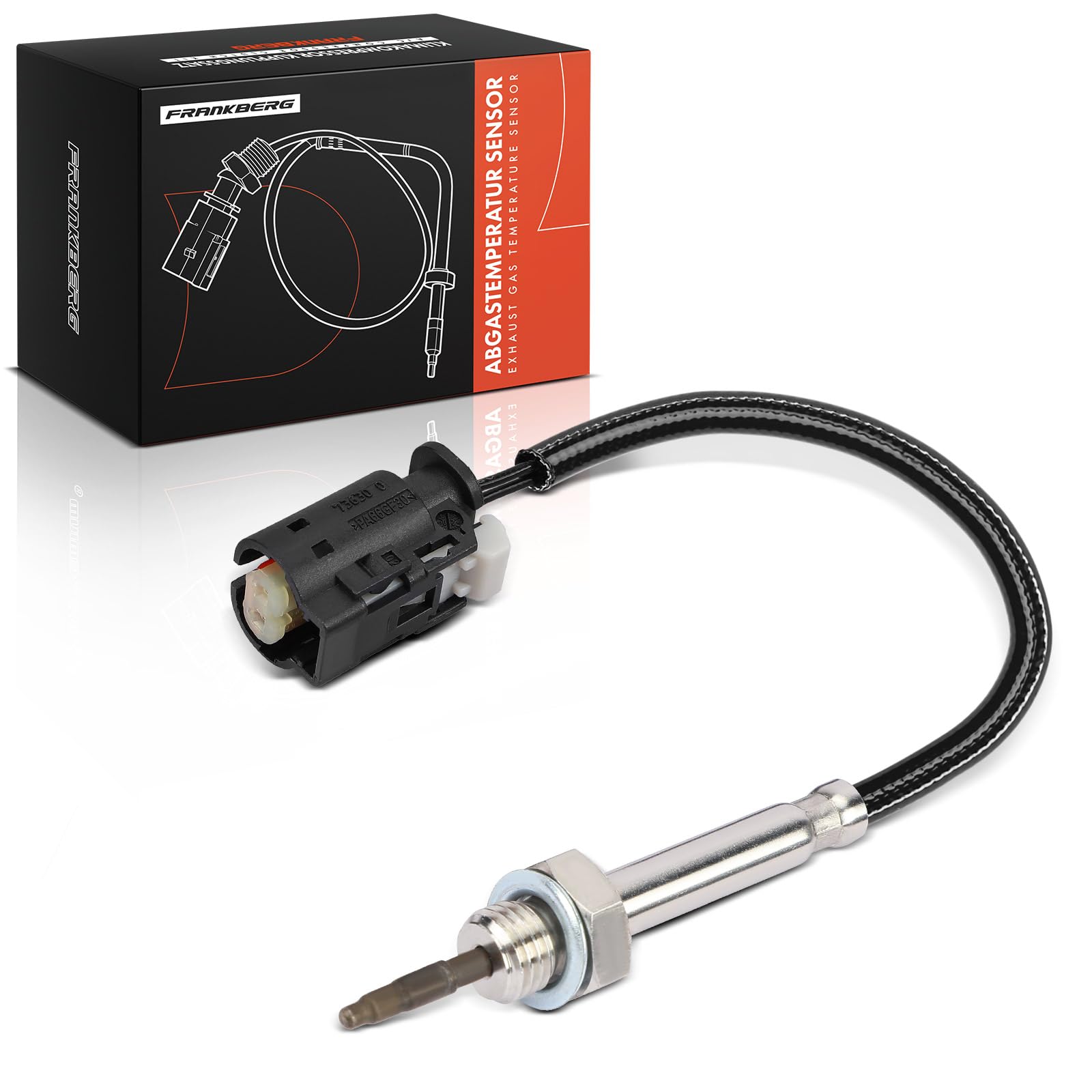 Frankberg Capteur de Température d'Échappement 2-Pôles Compatible avec Série 3 E90 Série 5 F10 Série 5 Touring F11 Série 7 F01 F02 F03 F04 X5 E70 X6 E71 E72 Remplacer# 13628506995