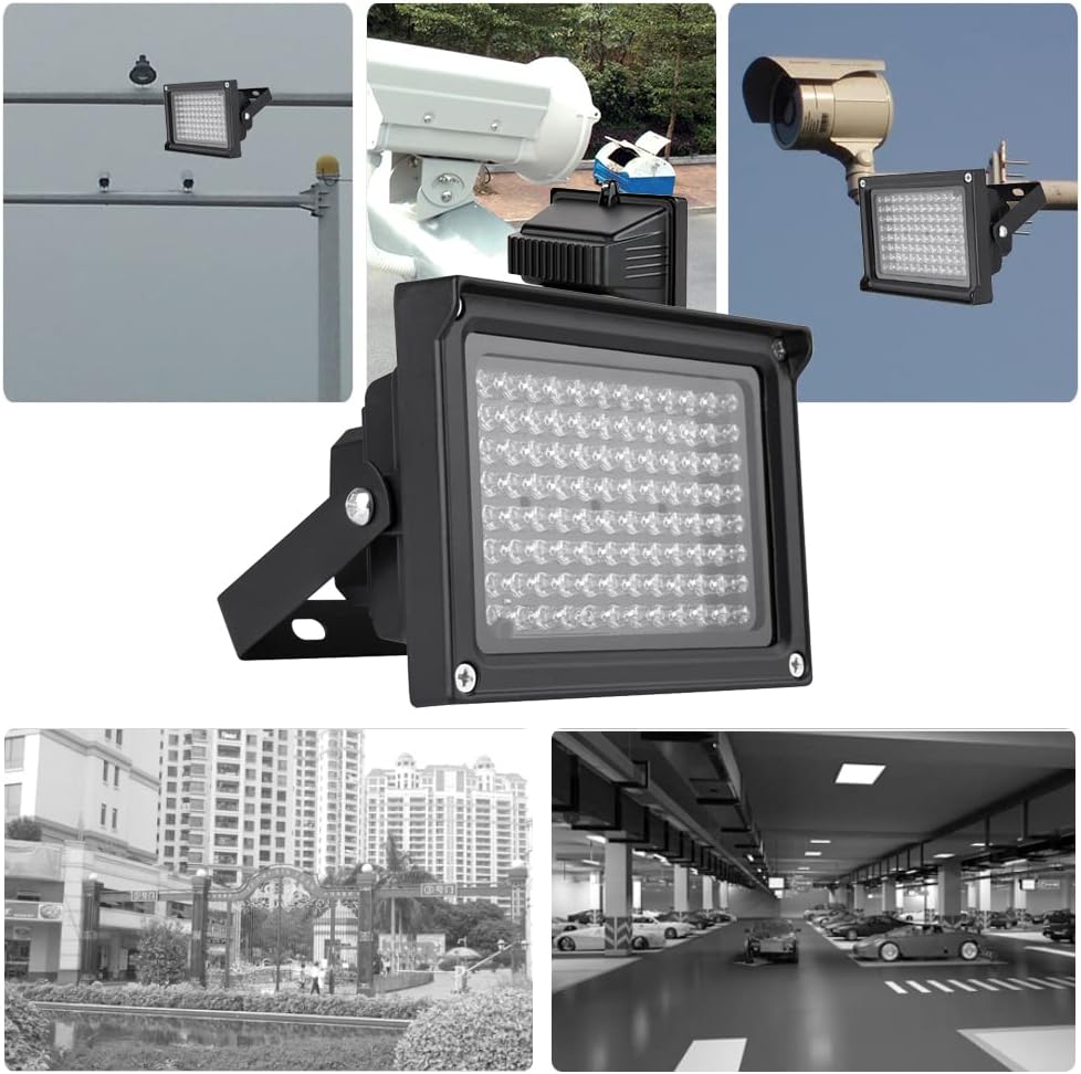 IR Light Illuminator, 96 LEDs IR Illuminator, Infrared Lamps Night Vision Outdoor Waterproof, Provide Strong Light for Security Camera