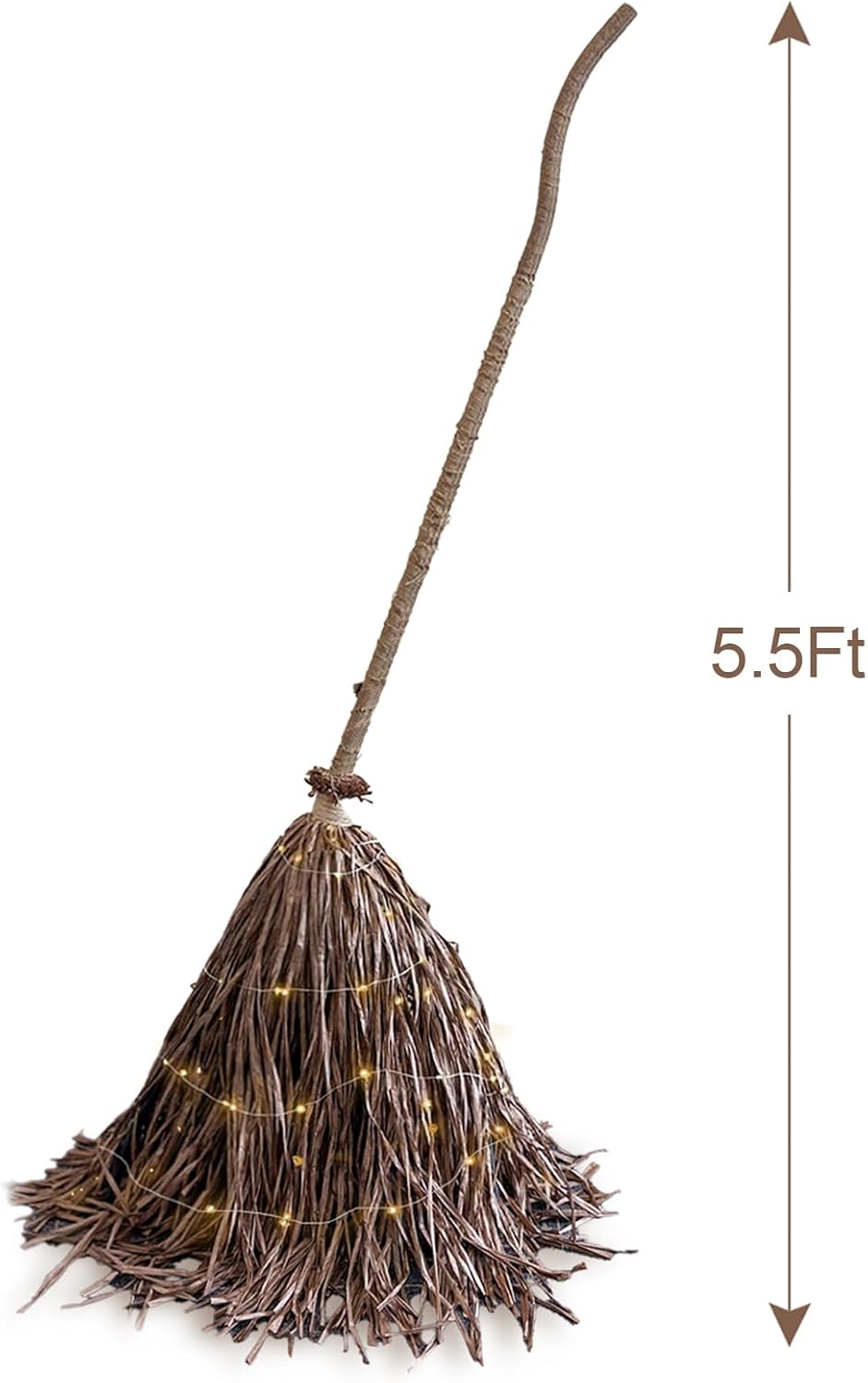 Halloween Decorations - 5.5 Ft Giant Light-Up Witches Broom image 2