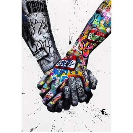 Amazon Com Street Graffiti Art Posters And Prints Lover Hands Colorful Abstract Canvas Painting Banksy Wall Art Pictures Artwork A1 60x84cm Unframed Furniture Decor Amazon Com Street Graffiti Art Posters And Prints Lover Hands Colorful Abstract Canvas Painting Banksy Wall Art Pictures Artwork A1 60x84cm Unframed Furniture Decor