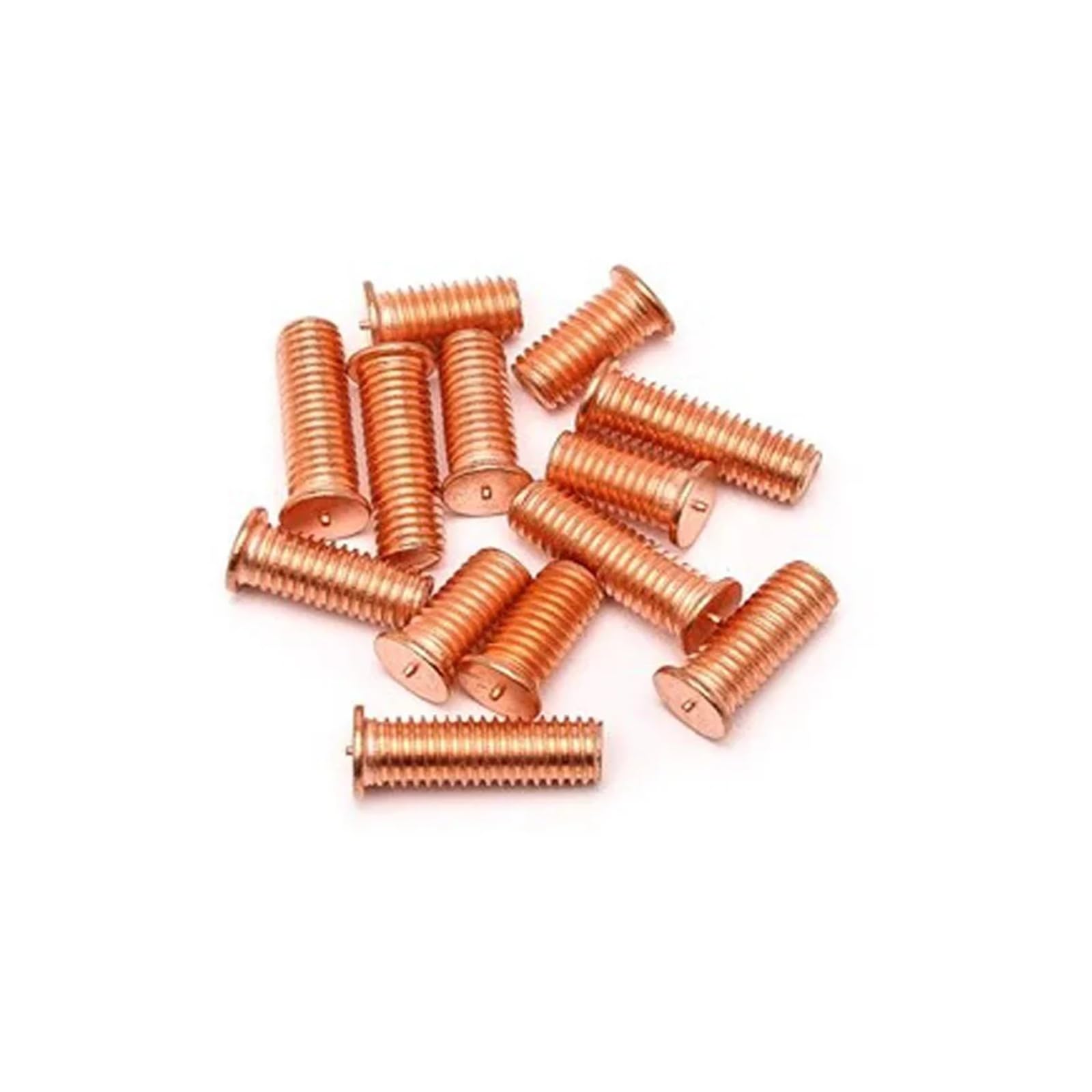 20/500 Stück M3M4M5M6M8M10 Kohlenstoffstahl, verkupfert, Bolzenschweißpunktschweißschrauben, Lötpunkt-Nagelbolzen for Kondensatorentladung(M10x35(20pcs))