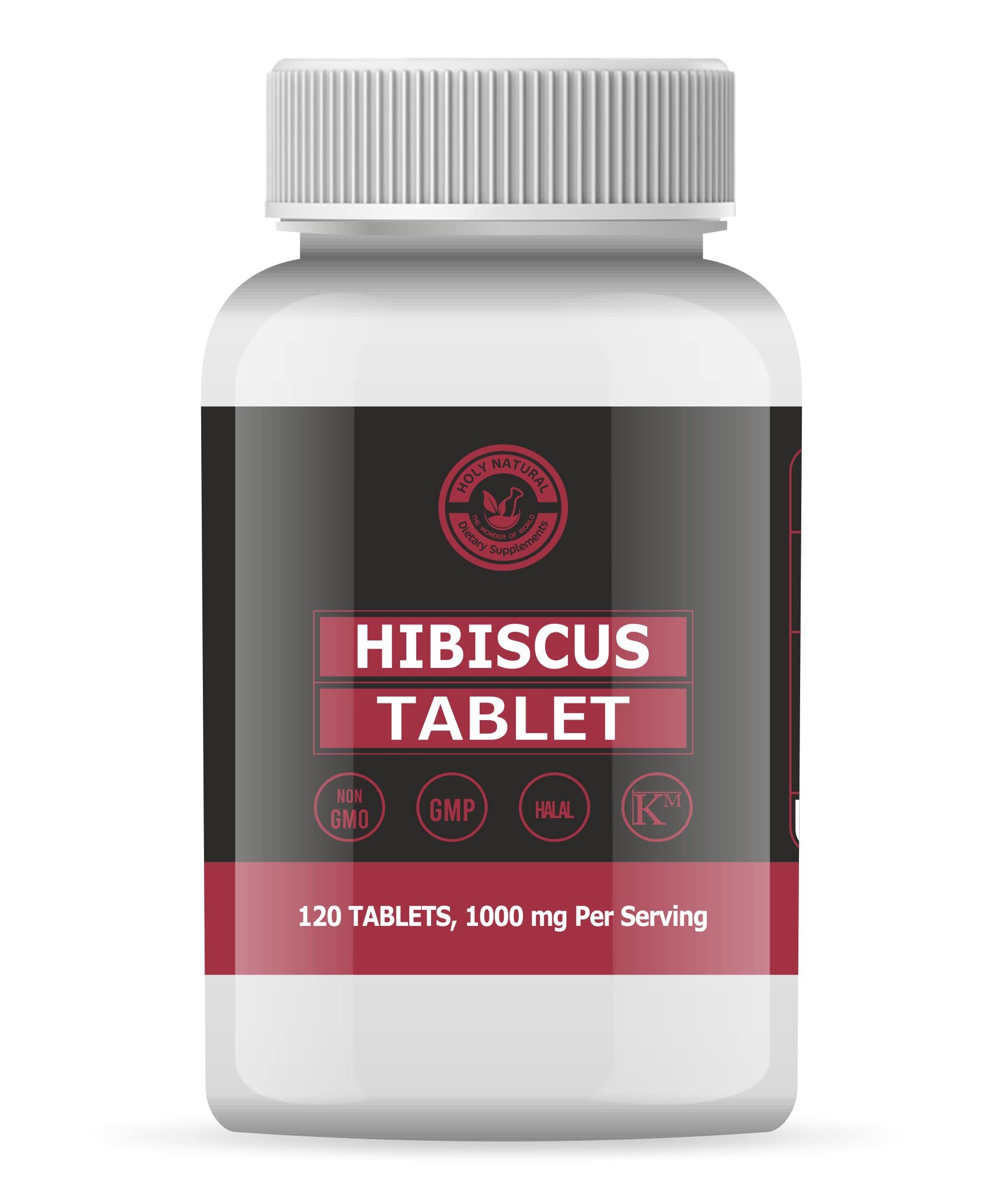Holy Natural Hibiscus Tablet – 120 Tablet – Dietary Supplement and 1000mg Per Serving.