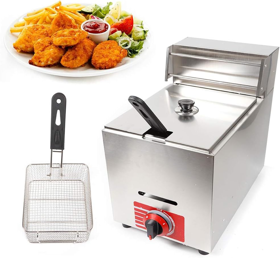 Deep Fryer Machine,KLD71 Deep Fryer Propane 1Pot 1Basket