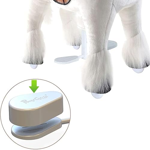 Miniatura 2 de PonyCycle Almohadilla de pedal (para el modelo YModelo U tamaño 3 y 4 paseo en unicornio, cebra y caballo negro) - Blanco