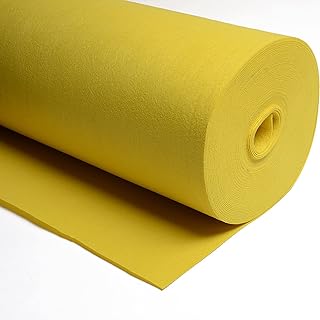 VDCVADKYE Hojas de Tela de Fieltro, Lámina de Fieltro Artesanal Amarilla de 1 mm de Grosor for Coser, Rellenar Cojines y Bordar, 85 x 100 cm.(85 * 100cm)