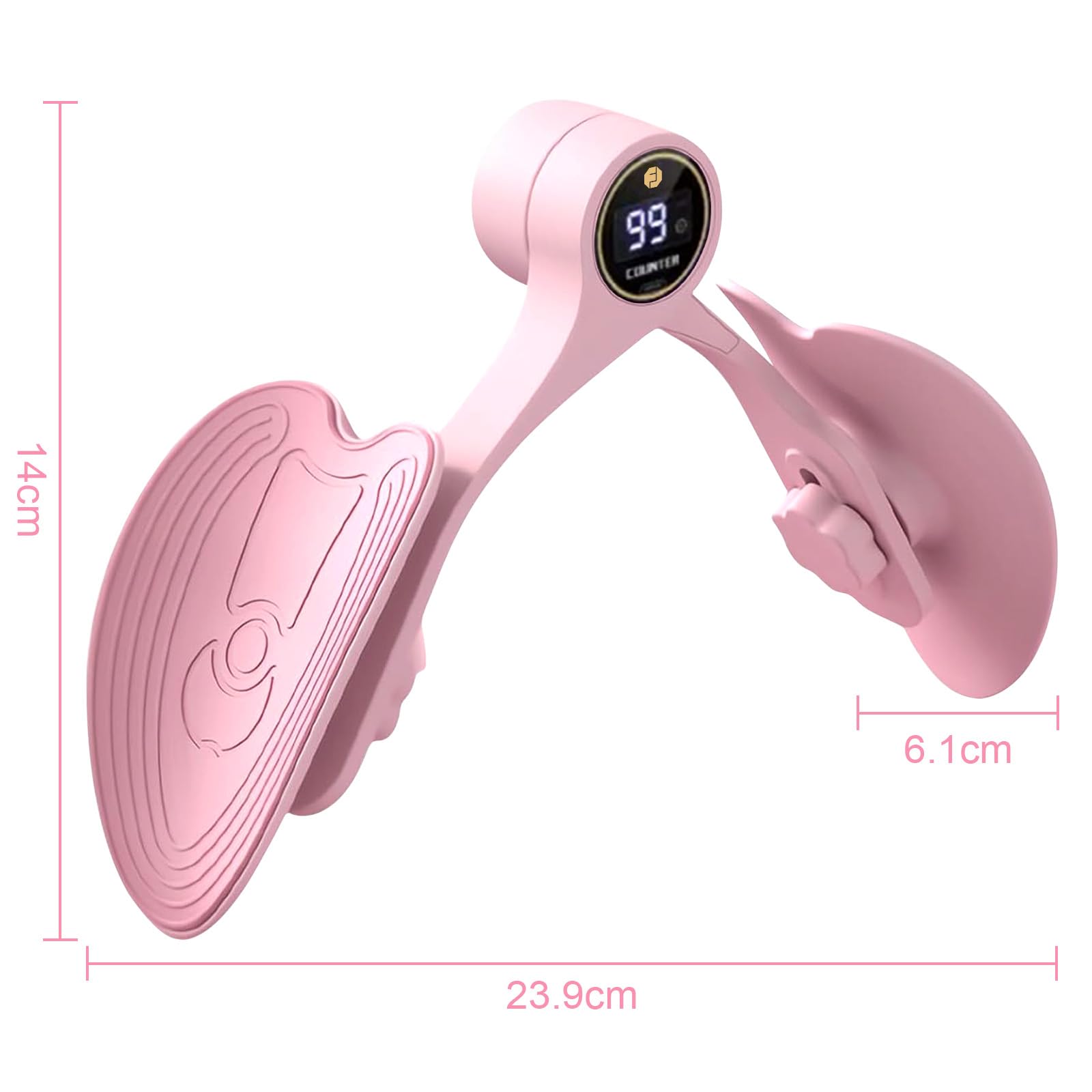 Rafforzatore per pavimento pelvico da donna con rotazione a 360 gradi, riparazione muscolare per cosce, display display per allenamento del tonico della coscia, tonificante interno coscia e pavimento