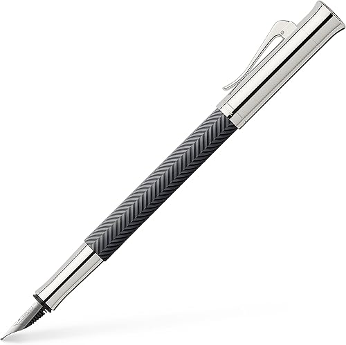 Graf von Faber-Castell Pluma estilográfica mediana Guilloche - Cisele Black