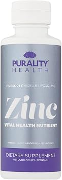 Purality Health Liposomal Zinc 15mg per Serving for Immune Support - Liquid Zinc Supplement with Vitamin E - Blueberry High-Absorption Bisglycinate - Vegan, Non-GMO & Gluten-Free 15 Days Supply