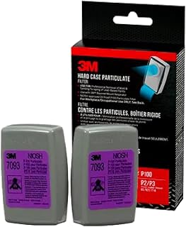 3M Replacement P100 Filters, For Mold & Lead Paint Removal, 1 Pair, Use With Any 3M Bayonet Mount Respirator, NIOSH-APPROVED P100 filters, For Use With 3M 6000, 6500 & 7500 Series (7093H1-DC)