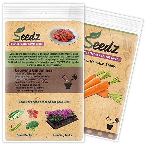 Organic Carrot Seeds, Appr. 1,550, Carrot Planting Seeds, Heirloom Vegetable Seeds, Certified Organic, Non Gmo, Non Hybrid, Usa #TOP2