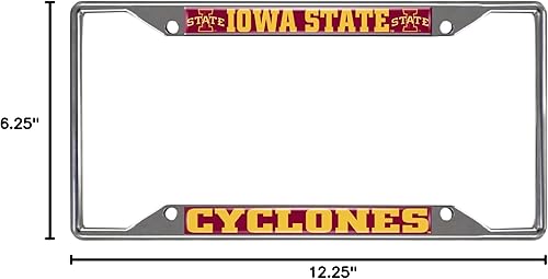 Vista 46 de FANMATS Marco de matrícula de metal cromado NCAA